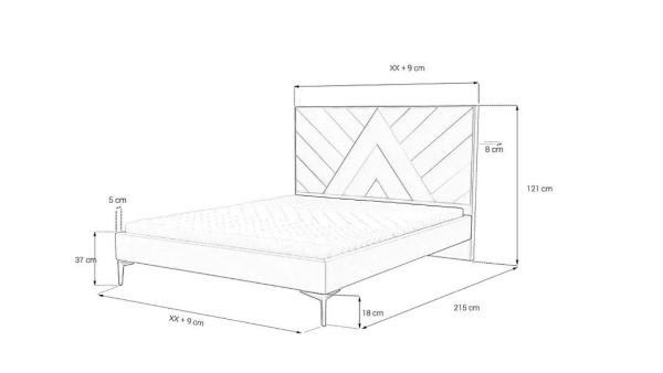 Gepolstertes Bett - ART81243
